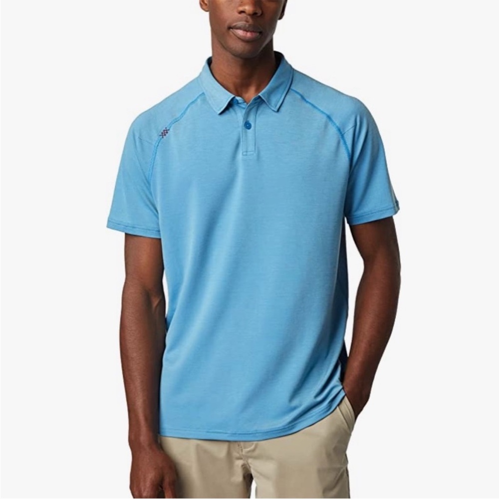 RHONE Delta Pique Polo Shirt Performance Nylon 4-Way Stretch Golf Mens Medium